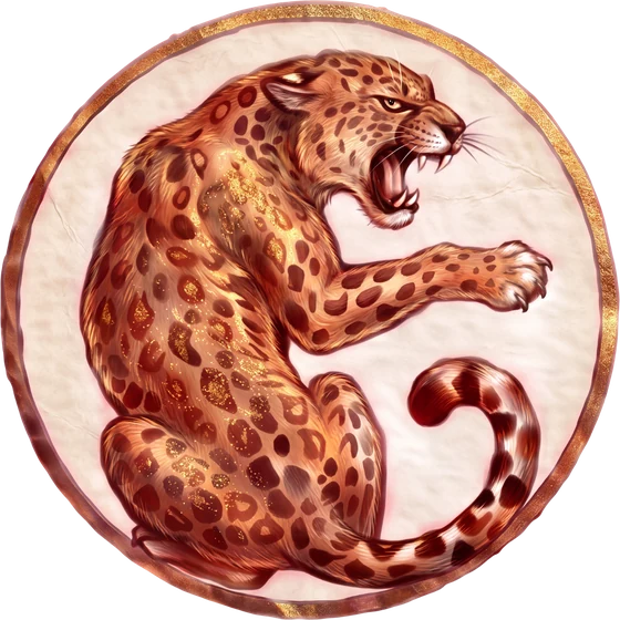 Anarchist badge — a leopard