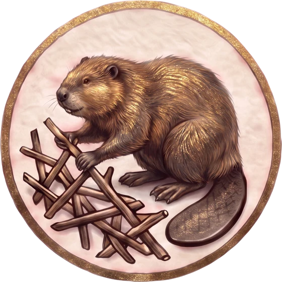 Engineer badge — a beaver