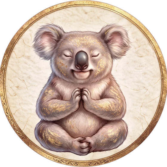 Monk badge — a koala