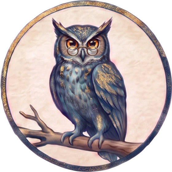Scientist badge — a owl